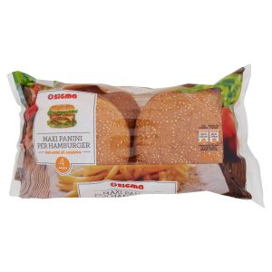 PRIMIA Maxi Hamburger Pane con sesamo 300 GR 4 panini. - Basko