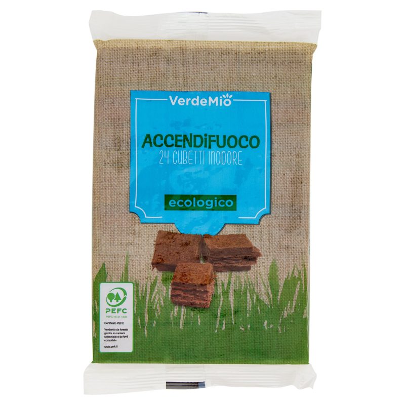 VerdeMio Accendifuoco ecologico Cubetti 24 pz