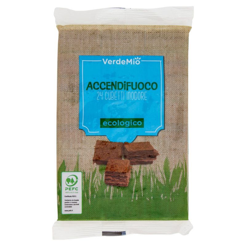 VerdeMio Accendifuoco ecologico Cubetti 24 pz